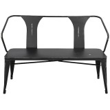 LumiSource Waco Bench - BLACK - Front