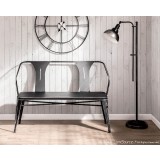 LumiSource Waco Bench - BLACK - Lifestyle