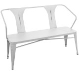 LumiSource Waco Bench - WHITE - Perspective