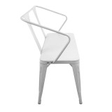 LumiSource Waco Bench - WHITE - Side