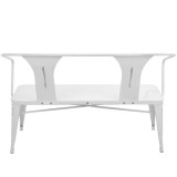 LumiSource Waco Bench - WHITE - Rear