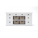 Nova Solo Halifax Kitchen Hutch Buffet-  Cabinet Base with Baskets