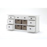 Nova Solo Halifax Kitchen Hutch Buffet- Cabinet Base Open with Baskets