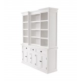 Nova Solo Kitchen Hutch Cabinet With 5 Doors 3 Drawers - Angled