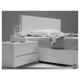 Blanche King Bed High Gloss White - Detail