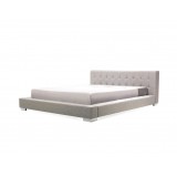 Fresca King Bed Pewter Tweed - Mattress