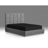 Glare King Storage Bed Grey Fabric 