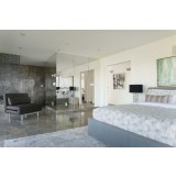 Reve King Bed Grey Fabric - Lifestyle 2