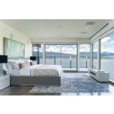 Reve Queen Bed Grey Fabric - Lifestyle 2