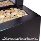 Gardenfall Clear Glass and Black Oxide Frame Floor Fountain - Bottom Edge
