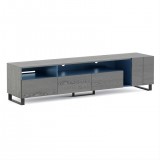Calligrapher TV Stand In Grey Oak - Angled