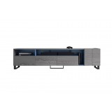 Calligrapher TV Stand In Grey Oak - Front