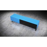 Influencer 75" TV Stand - Matte Blue - Top Angled