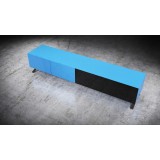 Influencer 90" TV Stand - Matte Blue - Top Angled