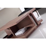 B-Modern DJ Coffee Table -  Brown Side Closeup
