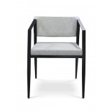 B-Modern Social Armchair  Gray- Black Steel