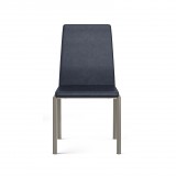 B-Modern Social Dining Chair -Gray Stainless Steel Head on