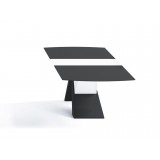 Virtuoso Extension Dining Table - Black and White Base - Side