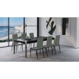 Savant Dining Table - Matte Black / Stainless Steel - Lfestyle