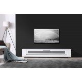 B-Modern Editor Remix TV Stand - White Glass - Front