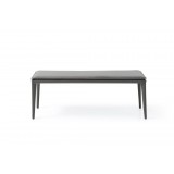 Whiteline Modern Living Jared Bench Dark Grey Faux Leather - Front