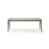 Whiteline Modern Living Jared Bench Light Grey Faux Leather - Front