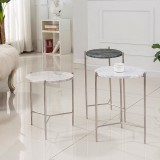 Bellini Modern Living Bolt Marble Top Side Table