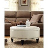 Augusta storage Ottoman - Cream