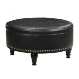Augusta storage Ottoman - Black