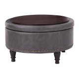 Augusta storage Ottoman - Grey