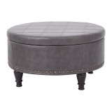 Augusta storage Ottoman - Grey