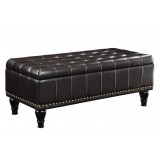 Caldwell Storage Ottoman - Espresso