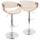 LumiSource Curvo Barstool - Cream 