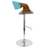 LumiSource Curvo Barstool - Teal - Side