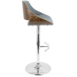 LumiSource Fabrizzi Barstool - BLUE - Side
