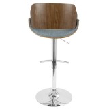 LumiSource Fabrizzi Barstool - BLUE - Rear