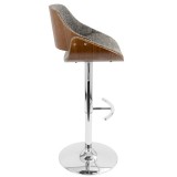 LumiSource Fabrizzi Barstool - GREY - Side
