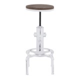 LumiSource Hydra Barstool - WHITE - Front
