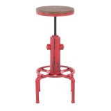 LumiSource Hydra Barstool - RED - Rear