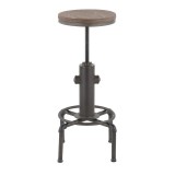 LumiSource Hydra Barstool - ANTIQUE - Rear