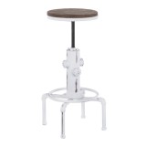 LumiSource Hydra Barstool - WHITE - Perspective