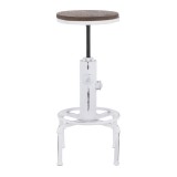 LumiSource Hydra Barstool - WHITE - Side