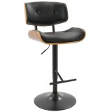 LumiSource Lombardi Barstool - BLACK - Perspective