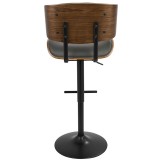 LumiSource Lombardi Barstool - GREY - Rear