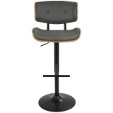 LumiSource Lombardi Barstool - GREY - Front