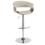  LumiSource Vintage Mod Barstool - CREAM - Perspective