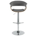  LumiSource Vintage Mod Barstool - LIGHT GREY - Front