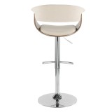  LumiSource Vintage Mod Barstool - CREAM - Rear