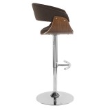  LumiSource Vintage Mod Barstool - ESPRESSO - Side