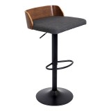 LumiSource Maya Barstool - CHARCOAL - Perspective